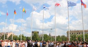 Духовенство Днепропетровской епархии приняли участие в открытии «Аллеи флагов национальных меньшинств Днепра»