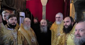Иерархи Днепропетровской епархии поздравили Блаженнейшего Митрополита Онуфрия с 29-летием архиерейского служения